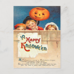 Kinder Jack O Lantern Ellen Clapsaddle Postkarte
