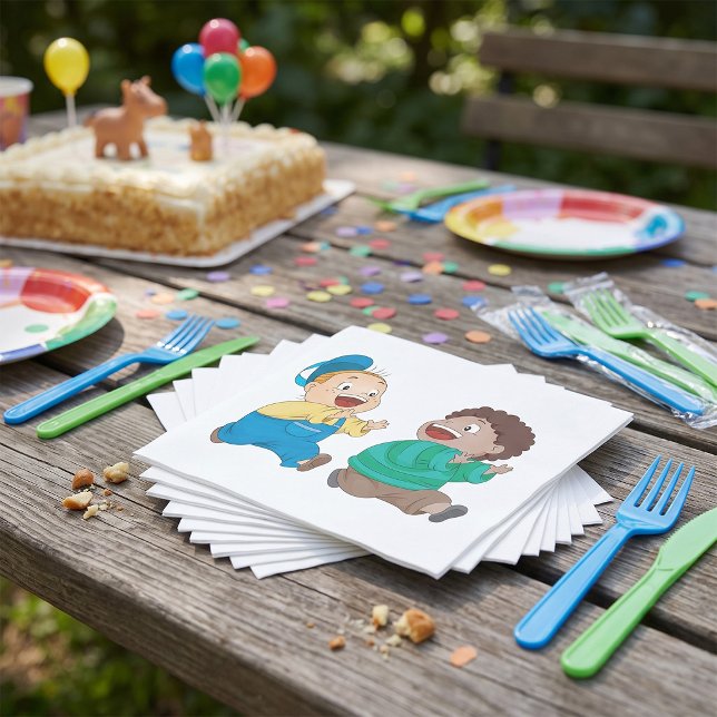 Kinder jagen Servietten (Von Creator hochgeladen)