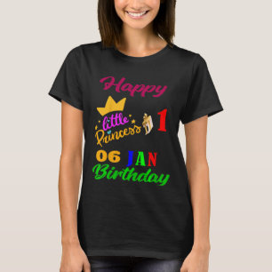 Kinder Januar Mädchen Geburtstag 6. Januar 1. Anni T-Shirt
