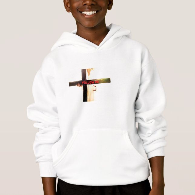 Kinder Jesus folgen mir Sweatshirt Hoodie (Vorderseite)