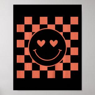 Kinder Jugend überprüft Retro Valentine Lächeln Ge Poster