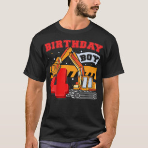 Kinder Junge 4 Jahre alter Digger Builder Construc T-Shirt