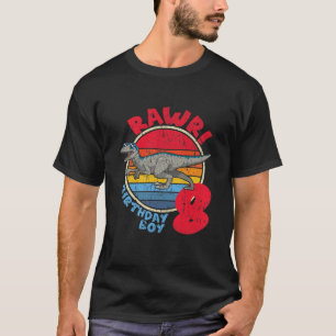 Kinder Junge 8. Geburtstag I Rawr! Velociraptor I T-Shirt