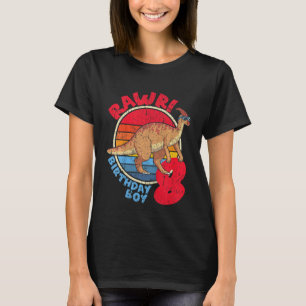 Kinder Junge 8. Geburtstag ich Rawr! Parasauroloph T-Shirt