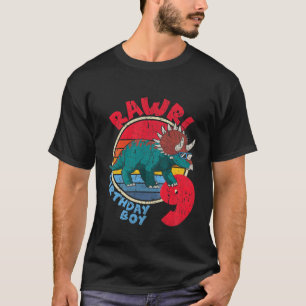 Kinder Junge 9. Geburtstag I Rawr! Triceratops I F T-Shirt