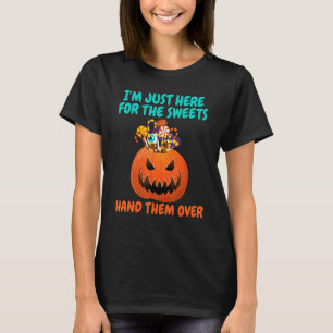 Kinder Junge, ich bin nur hier für die Süßigkeiten T-Shirt