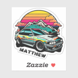 Kinder Junge Racer extreme Abenteuer. Japan Auto-J Aufkleber