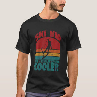 Kinder Junge Skier Sport Abfahrt Skifahren Jugend T-Shirt