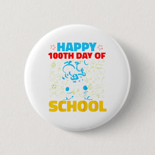 Kinder Jungen 100 Tage der Schule glücklich 100. T Button