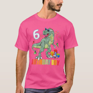 Kinder Jungen 6. Geburtstag Rex Dino Dinosaurier 6 T-Shirt