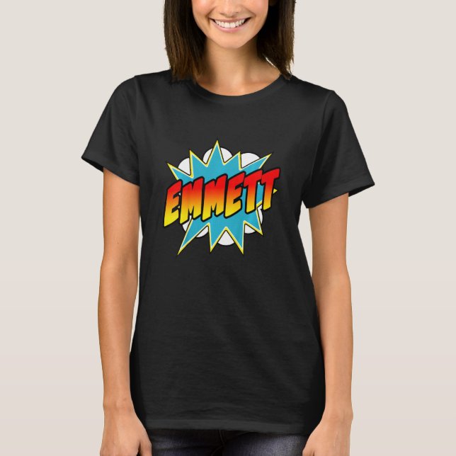 Kinder Jungen Emmett Comic Buch Superheld T-Shirt (Vorderseite)