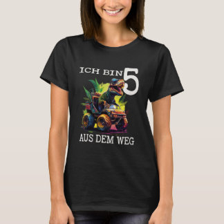Kinder Jungen Geburtstag Dino Monster Truck Ich bi T-Shirt