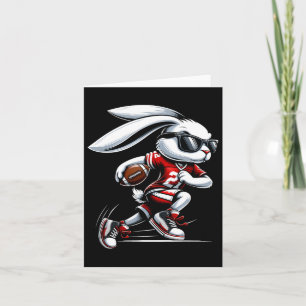 Kinder Jungen glücklich Ostern Bunny Playing Fußba Karte