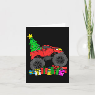 Kinder Jungen Monster LKW Weihnachtsbaum Kleinkind Karte