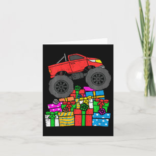 Kinder Jungen Monster LKW Weihnachtskind Kinder Karte