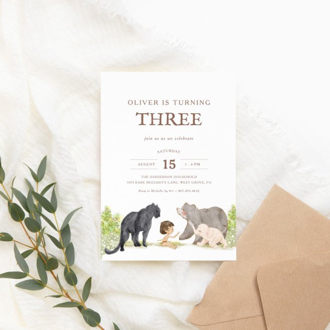 Kinder Jungle Birthday - Jungle Friends Geburtstag Einladung (Von Creator hochgeladen)