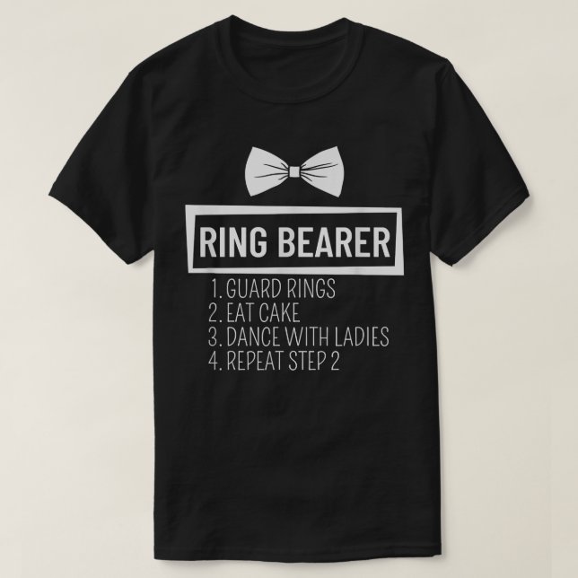 Kinder Junior Wedding Party Kinderring Träger T-Shirt (Design vorne)