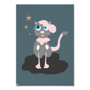 Kinder Katzen Illustration Süße Cartoon-Katze Fotodruck