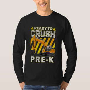 Kinder kehren zur Schule zurück Bagger bereit, Vo T-Shirt