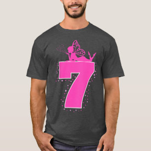 Kinder Kind Kind Geburtstag Alter 7 Sieben Jahre A T-Shirt