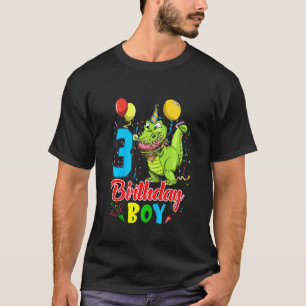 Kinder Kinder 3 Jahre alt T Rex Dinosaurier 3. Geb T-Shirt