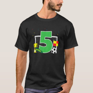Kinder Kinder 5. Geburtstag Fußball Goal Trophy T-Shirt