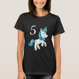Kinder Kinder 5 Geburtstagskind 5 Jahre Einhorn T-Shirt
