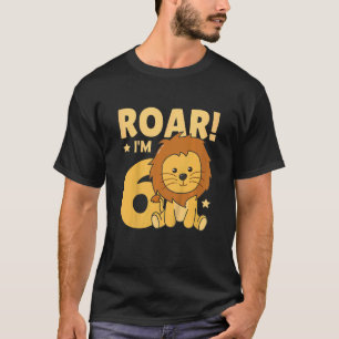 Kinder Kinder 6. Geburtstag Löwe 6 Jahre alter Löw T-Shirt