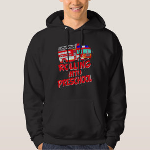 Kinder Kinder, die in den Vorschulfeuerzug fahren Hoodie