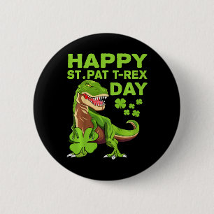 Kinder Kinder Frohe St Pat Trex Tag Dino St Patric Button