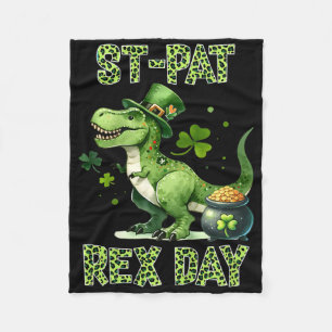 Kinder Kinder Frohe St Pat Trex Tag Dino St Patric Fleecedecke