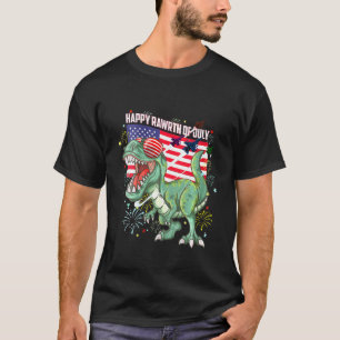 Kinder Kinder Glückliches Rawrth des Juli Dinosaur T-Shirt