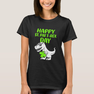 Kinder Kinder Happy St Pat Trex Day Dino St Patric T-Shirt