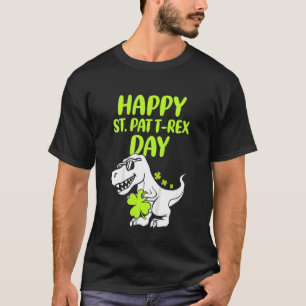 Kinder Kinder Happy St Pat Trex Day Dino St Patric T-Shirt