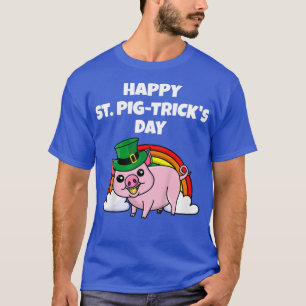 Kinder Kinder Happy St Pig Tricks Day Niedlich Pig T-Shirt