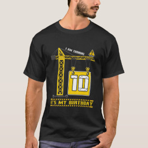Kinder Kinder Jungen Bauwagen 10. Geburtstag Ag. T-Shirt