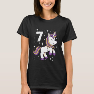 Kinder Kinder Kind's 7th Birthday Girl 7 Years Uni T-Shirt