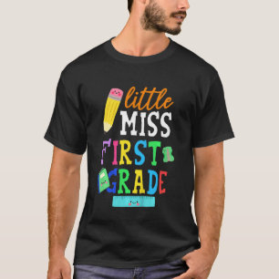 Kinder Kinder Kleine Miss Erste Klasse Zurück zur T-Shirt
