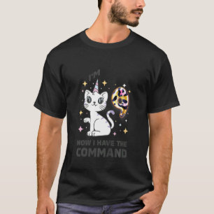 Kinder Kinder Neun 9 Jahre 9. Geburtstag Katze 9 J T-Shirt