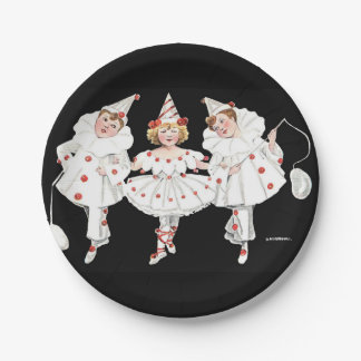 Kinder Kinder Pierrot Clown Geburt Teller