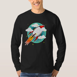 Kinder Kinder Rocket Retro für junge Astronauten T-Shirt