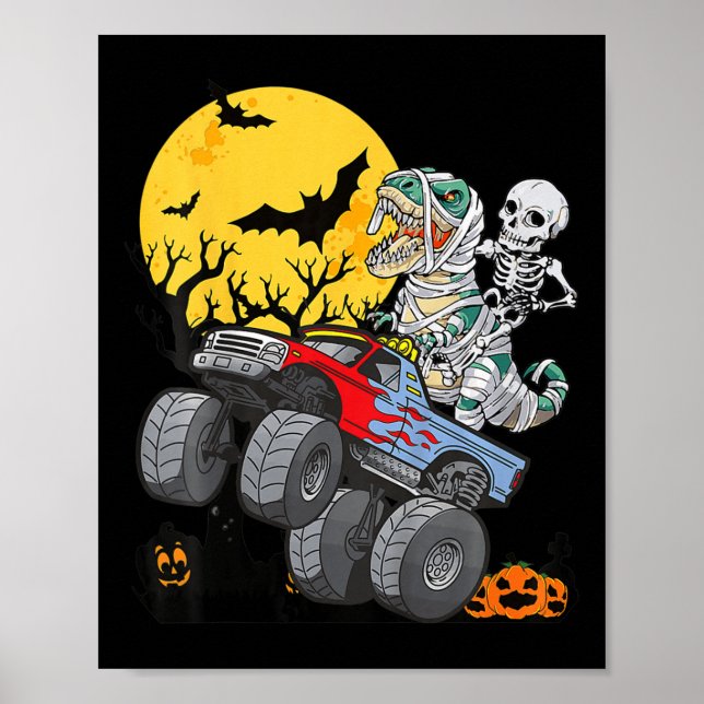 Kinder Kinder Skelett Monster Lkw Moon Candy Toddl Poster (Vorne)