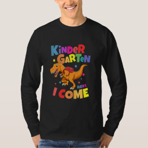 Kinder Kindergarten Hier komme ich Dino Junge erst T-Shirt