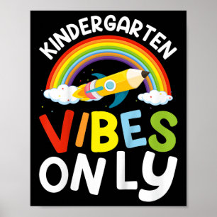 Kinder Kindergarten Vibes nur zurück in die Schule Poster