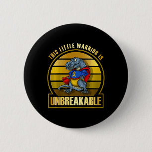 Kinder Kinderkrebs Bewusstsein Dinosaurier Superhe Button