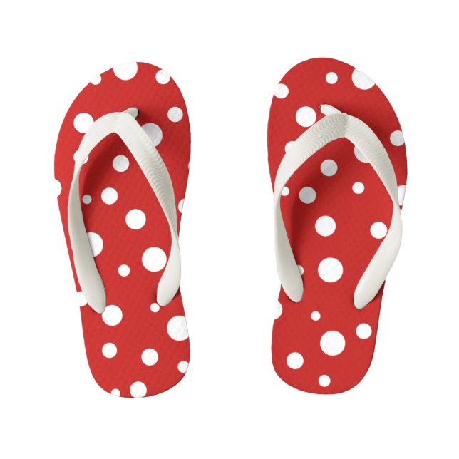 Kinder kippen Flops-Polka Dots Kinderbadesandalen (Fußbett)