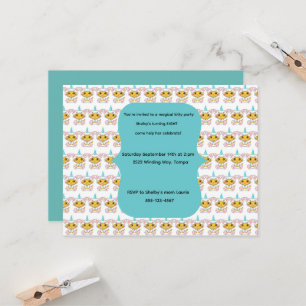 Kinder-Kitty-Einhorn-Geburtstags-Digital-Download Einladung
