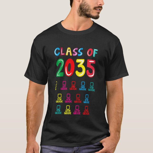Kinder-Klasse von 2035 wächst mit meinem Abschluss T-Shirt (Vorderseite)