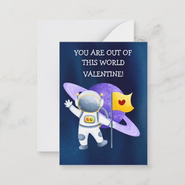 Kinder-Klassenzimmer Valentine Mitteilungskarte (Vorderseite)