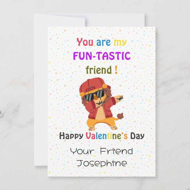 Kinder-Klassenzimmer Valentinstag Karten (Vorderseite)